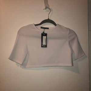 White crop T shirt